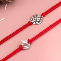 Motif Silver Rakhi